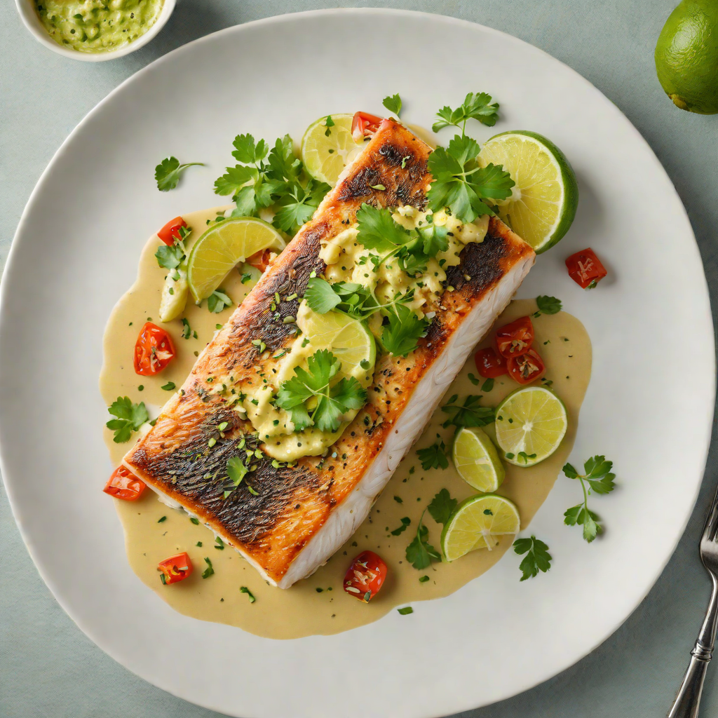 Pan-Seared Sea Bass with Cilantro Lime Butter Sauce