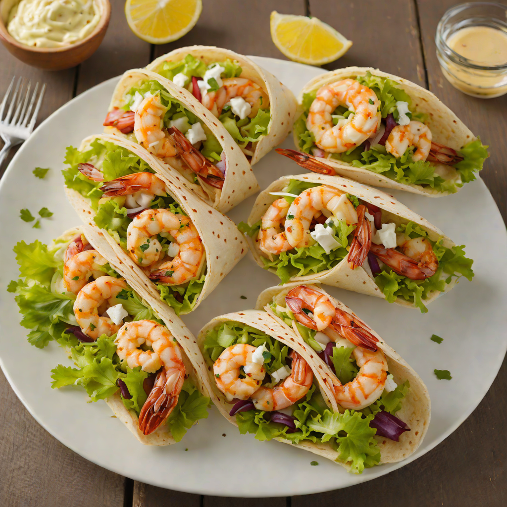 Grilled Shrimp Po’ Boy Wraps with Remoulade Sauce