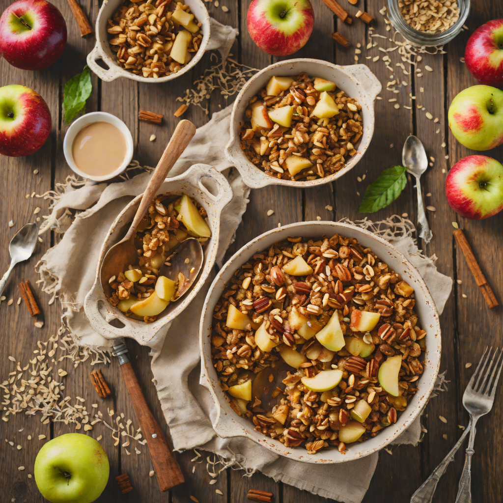 Sweet Cinnamon-Spiced Apple Crisp with Oat Topping