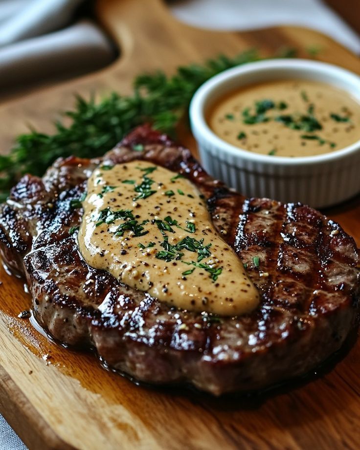 Pan-Seared Ribeye Steak with Amarillo Chili Butter