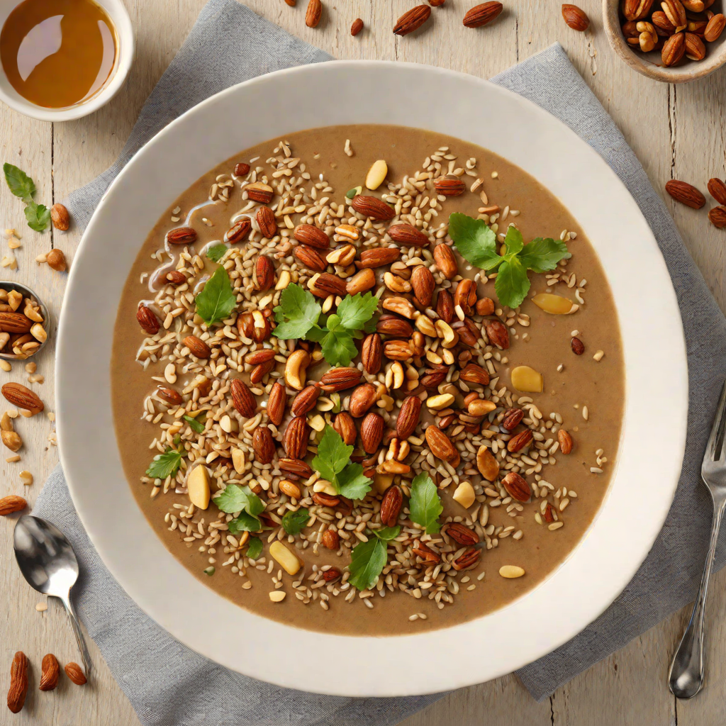 Ethiopian Teff Porridge with Honey and Toasted Nuts