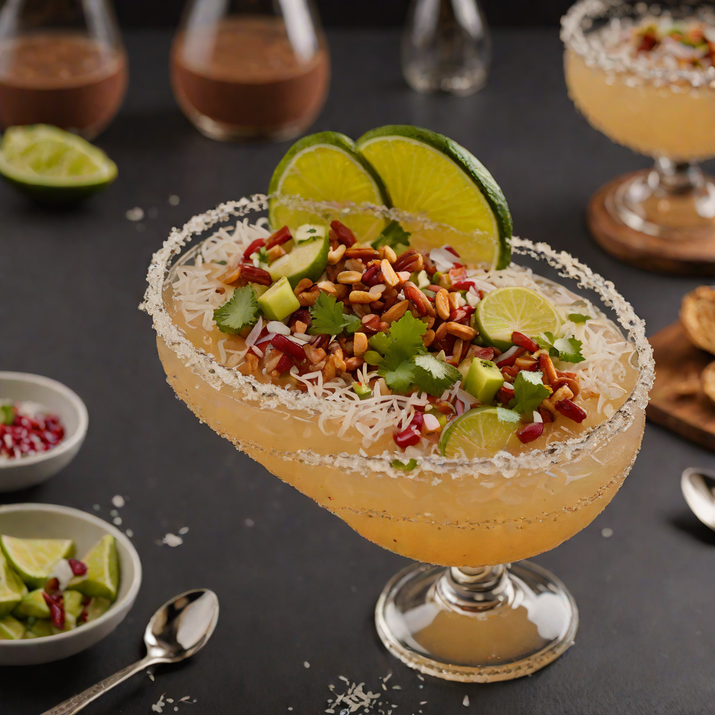 Smoky Pozole Margarita with Chili Salt Rim