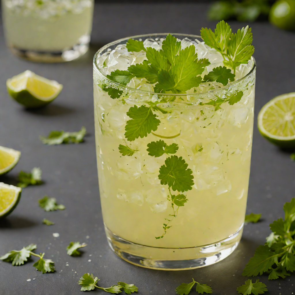 Salsa Verde Gin Fizz with Fresh Cilantro