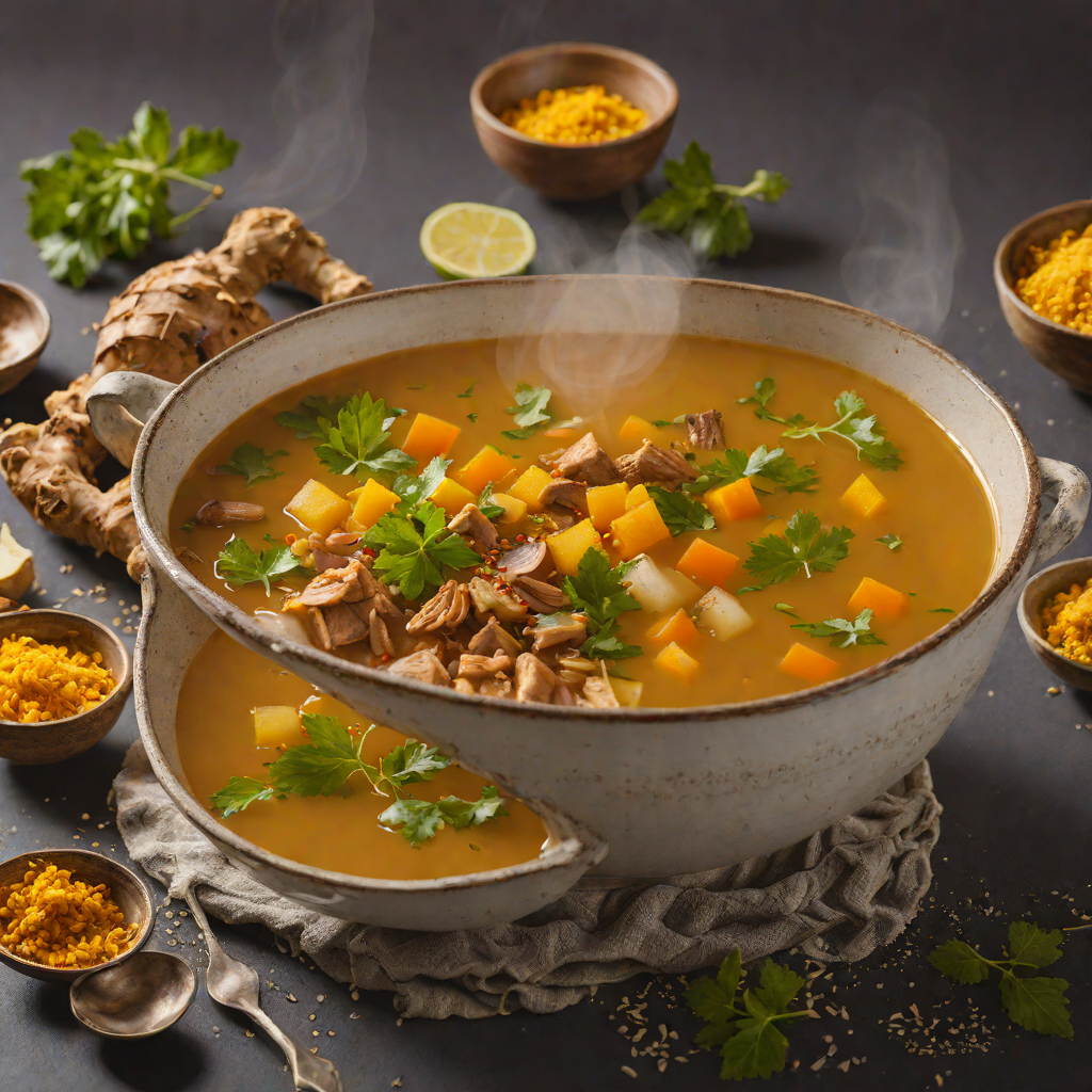 Miraculous Purify Vegetable Soup with Ginger and Turmeric