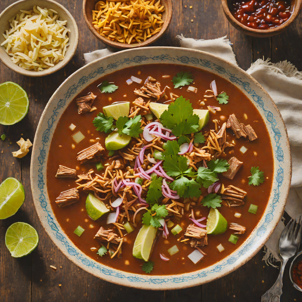Slow-Cooked Pozole Rojo with Pork Shoulder