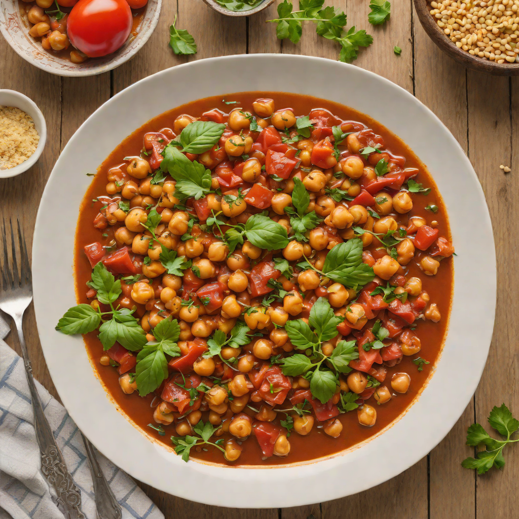 Slow-Simmered Iraqi Tomato and Chickpea Stew