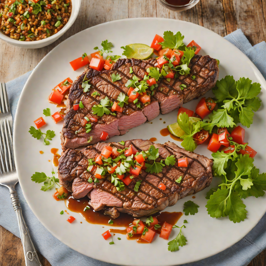 Pan-Seared Ribeye Steak with Chili-Lime Salsa