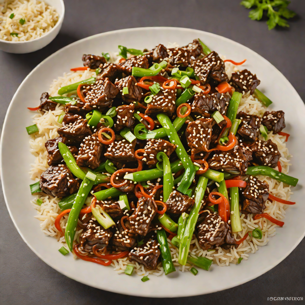 Mongolian Beef Stir-Fry with Scallions and Garlic