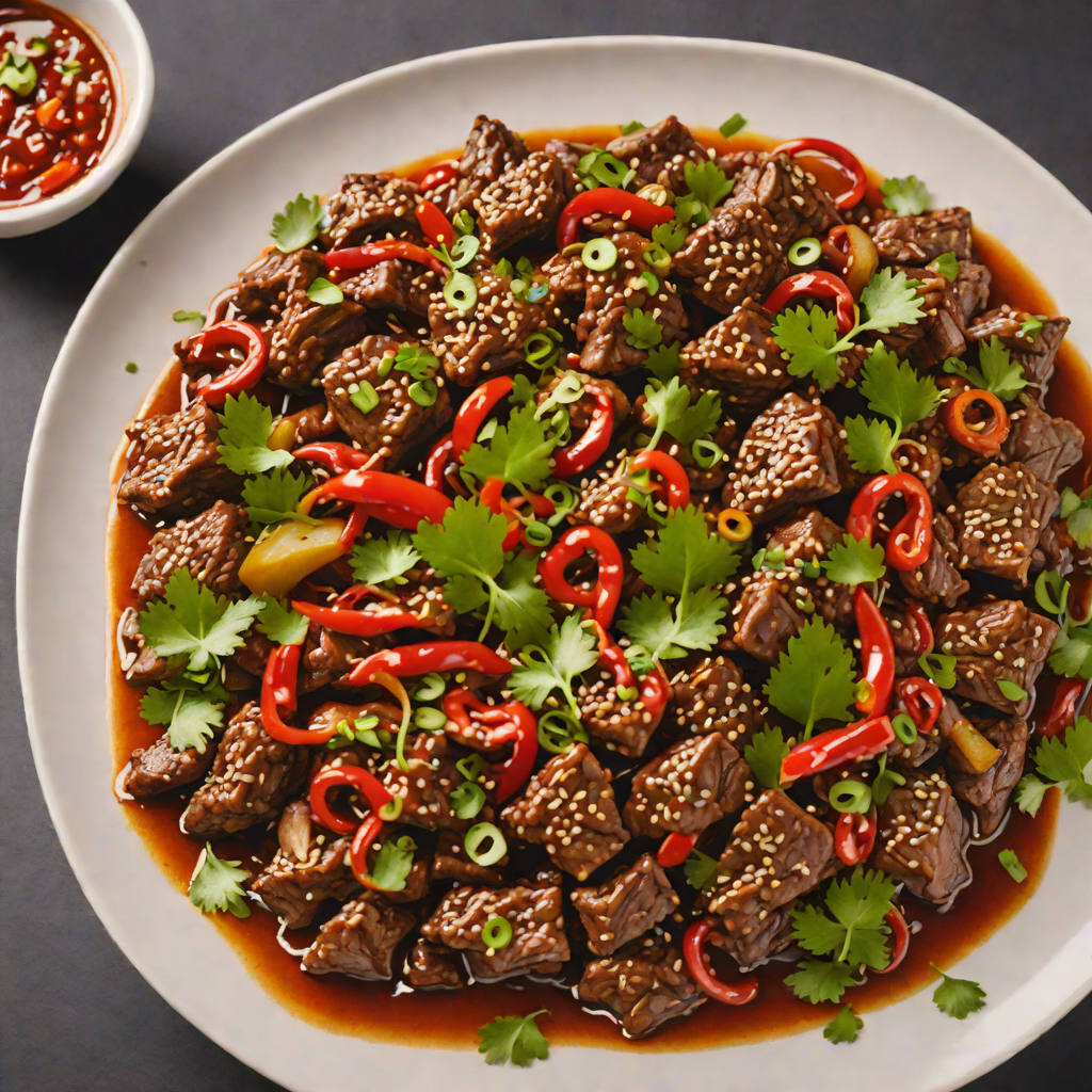 Spicy Hunan-Style Beef with Garlic and Red Chili