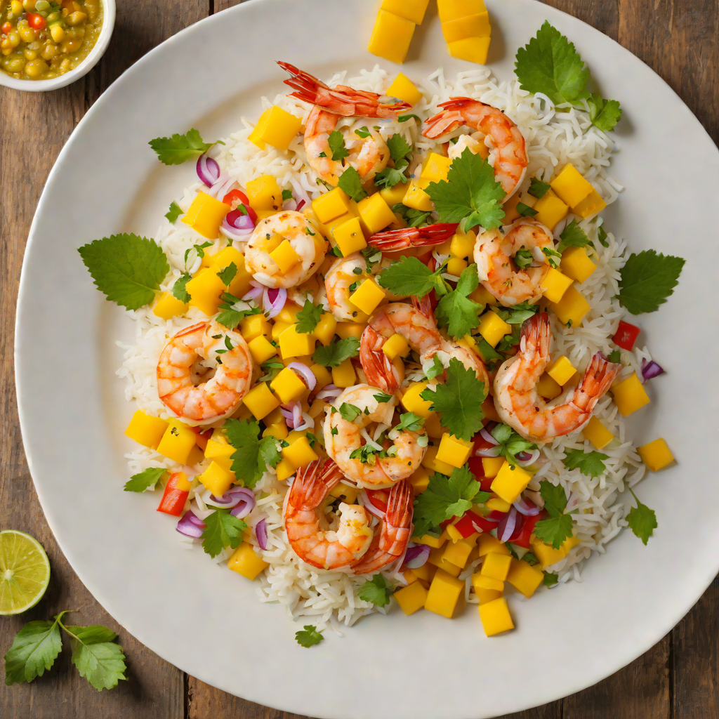 Tiki-Style Coconut Curry Shrimp with Mango Salsa