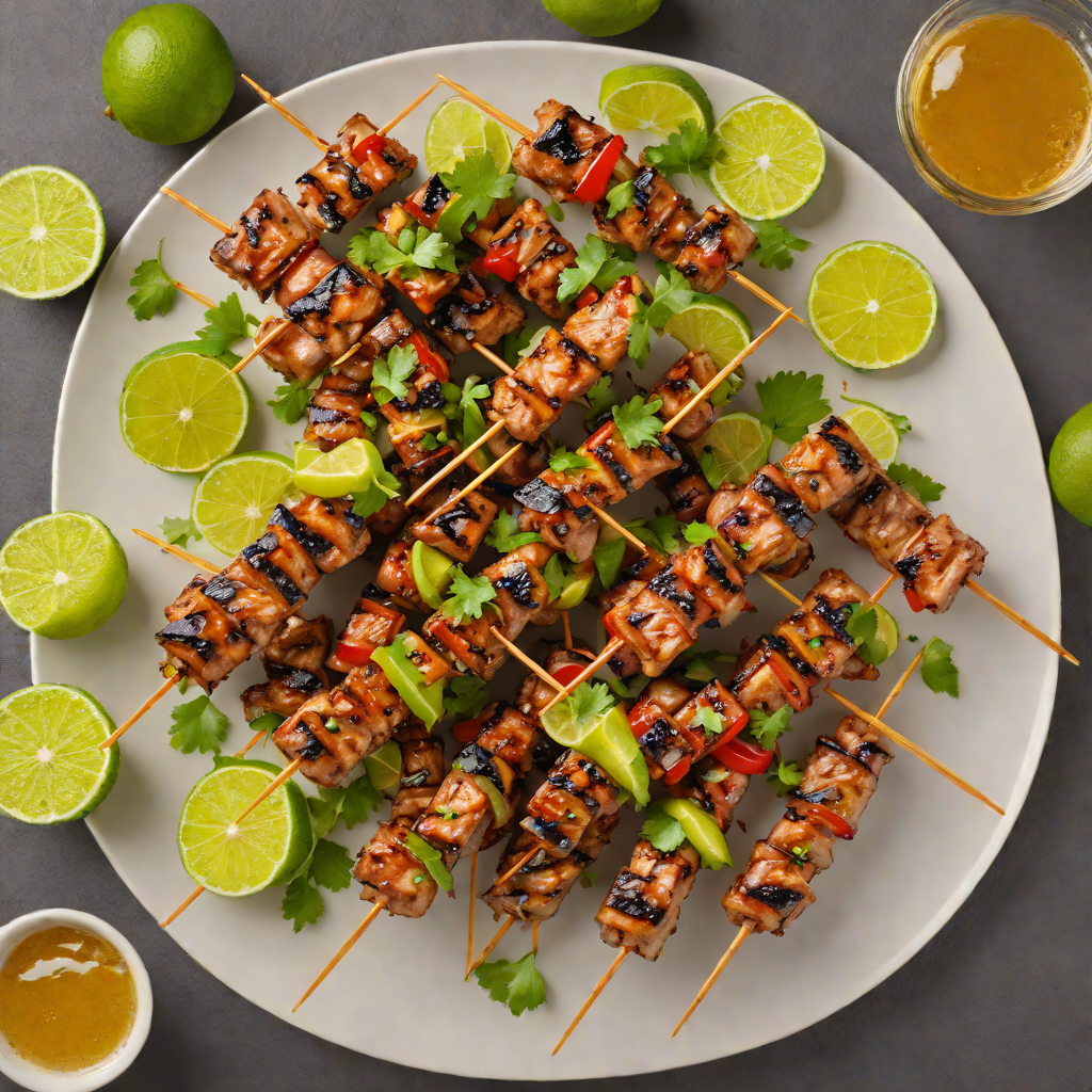 Honey-Lime Marinated Grilled Pork Skewers
