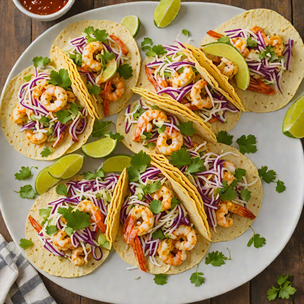 Sautéed Shrimp Tacos with Spicy Chipotle Lime Slaw