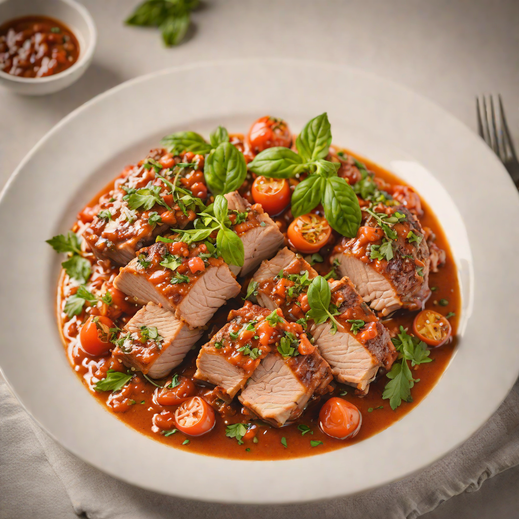 Italian-Style Braised Pork with Tomato and Herb Sauce