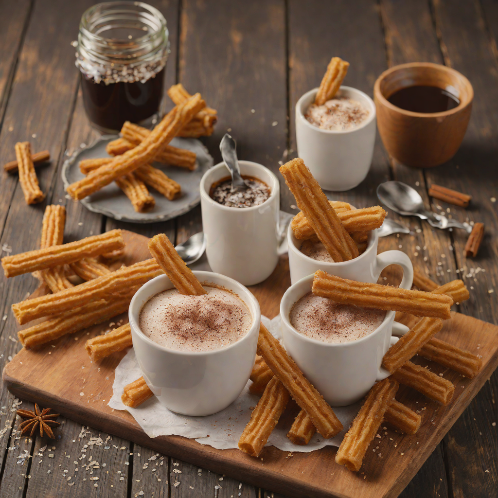 Rum-Spiked Coffee Churros with Cinnamon Sugar
