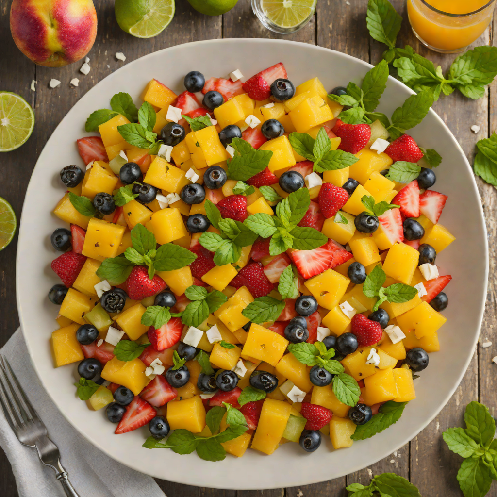 Plantation Rum-Soaked Tropical Fruit Salad with Mint