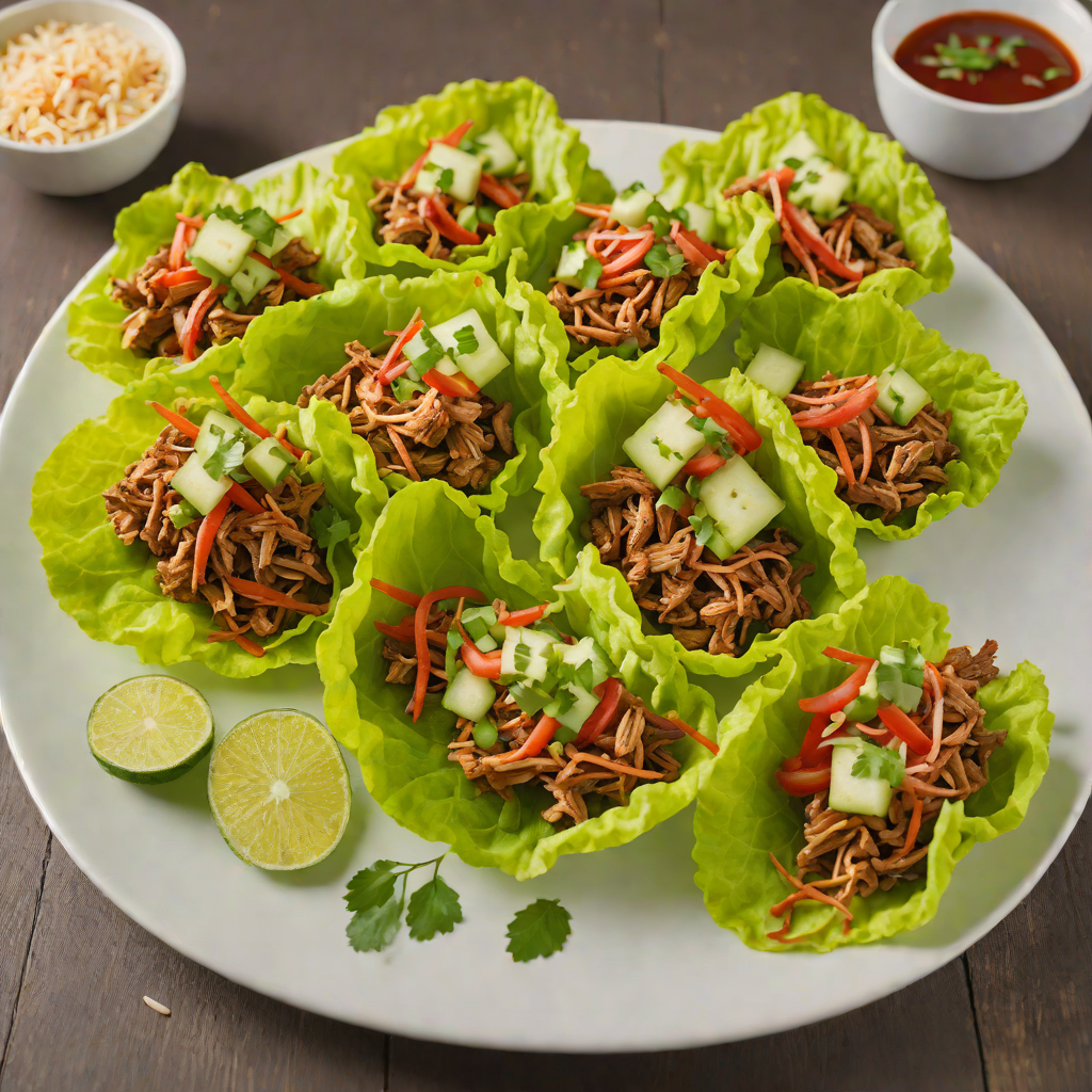 Tiki-Inspired Pulled Pork Lettuce Wraps