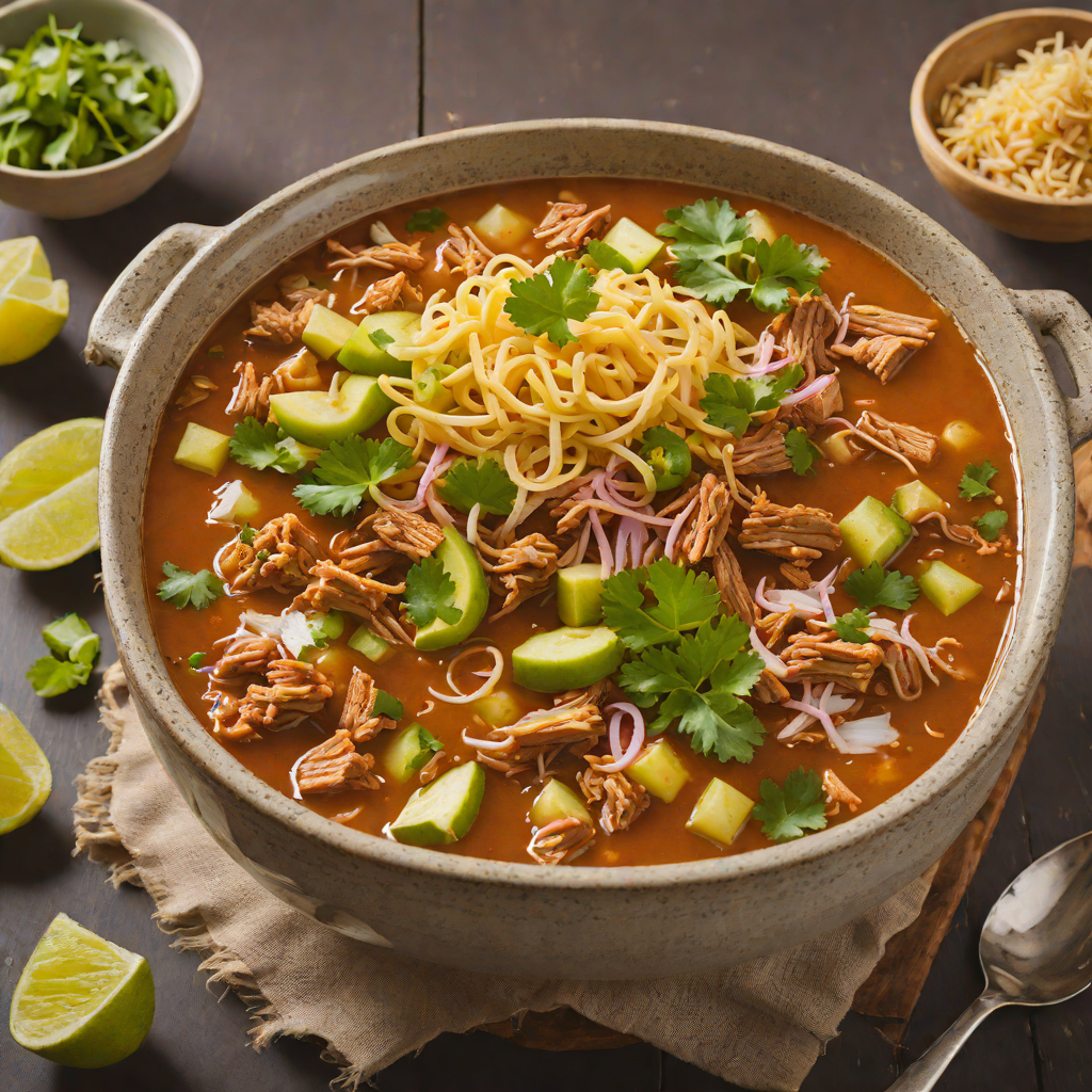 Slow-Simmered Pork Pozole with Roasted Chile Broth
