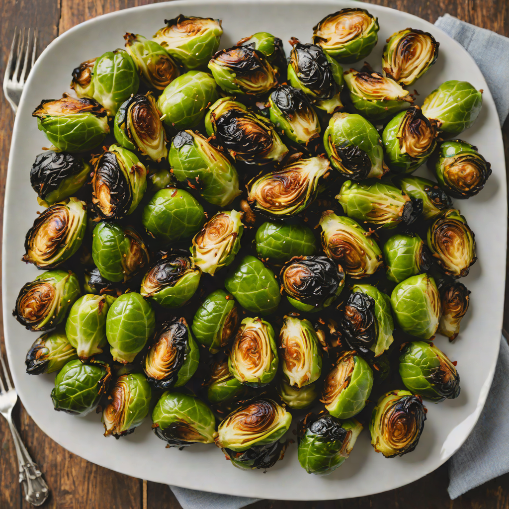 Spiced Whiskey Maple-Glazed Roasted Brussels Sprouts