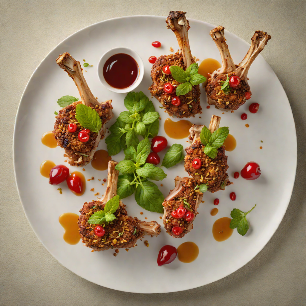 Macadamia-Crusted Lamb Chops with Mint and Quandong Chutney