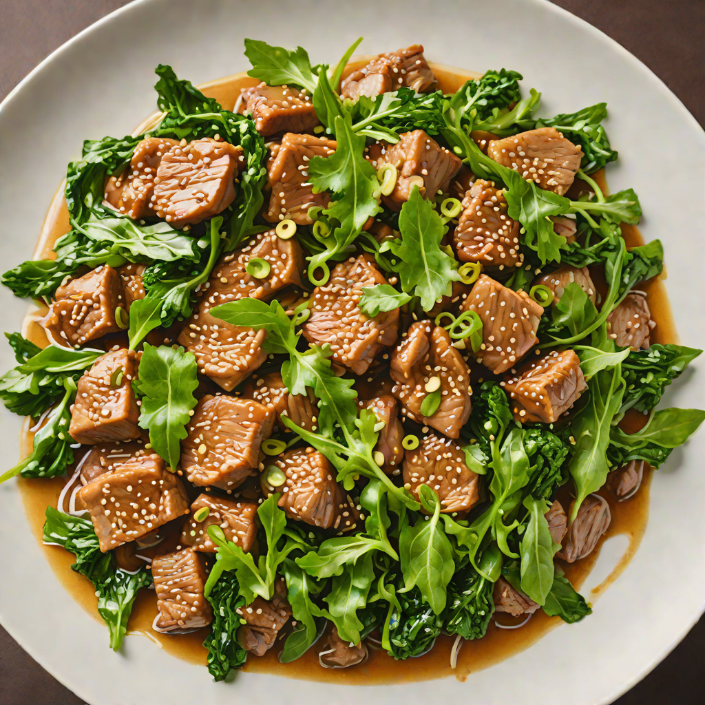 Stir-Fried Pork and Seasonal Greens with Garlic Soy Sauce