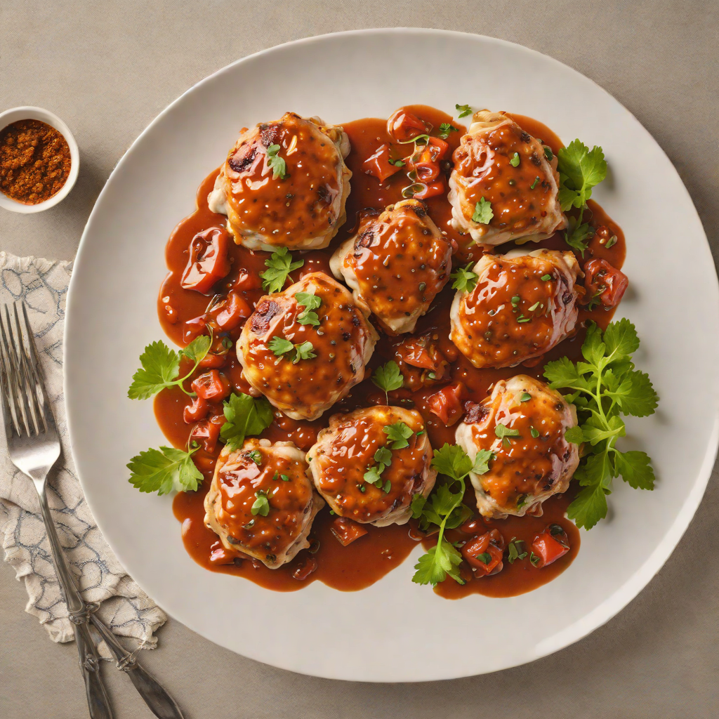 Pan-Seared Chicken Thighs with Spiced Tomato and Chipotle Sauce