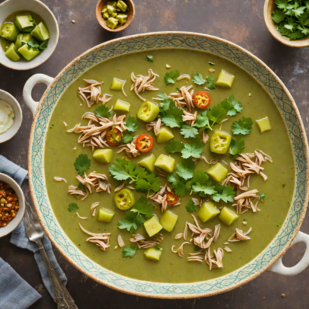 Slow-Simmered Pozole Verde with Roasted Tomatillos