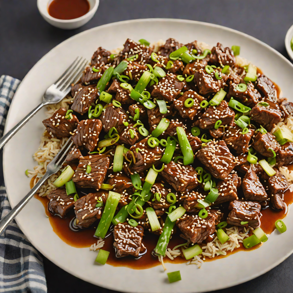 Stir-Fried Beef with Garlic-Soy Glaze and Scallions