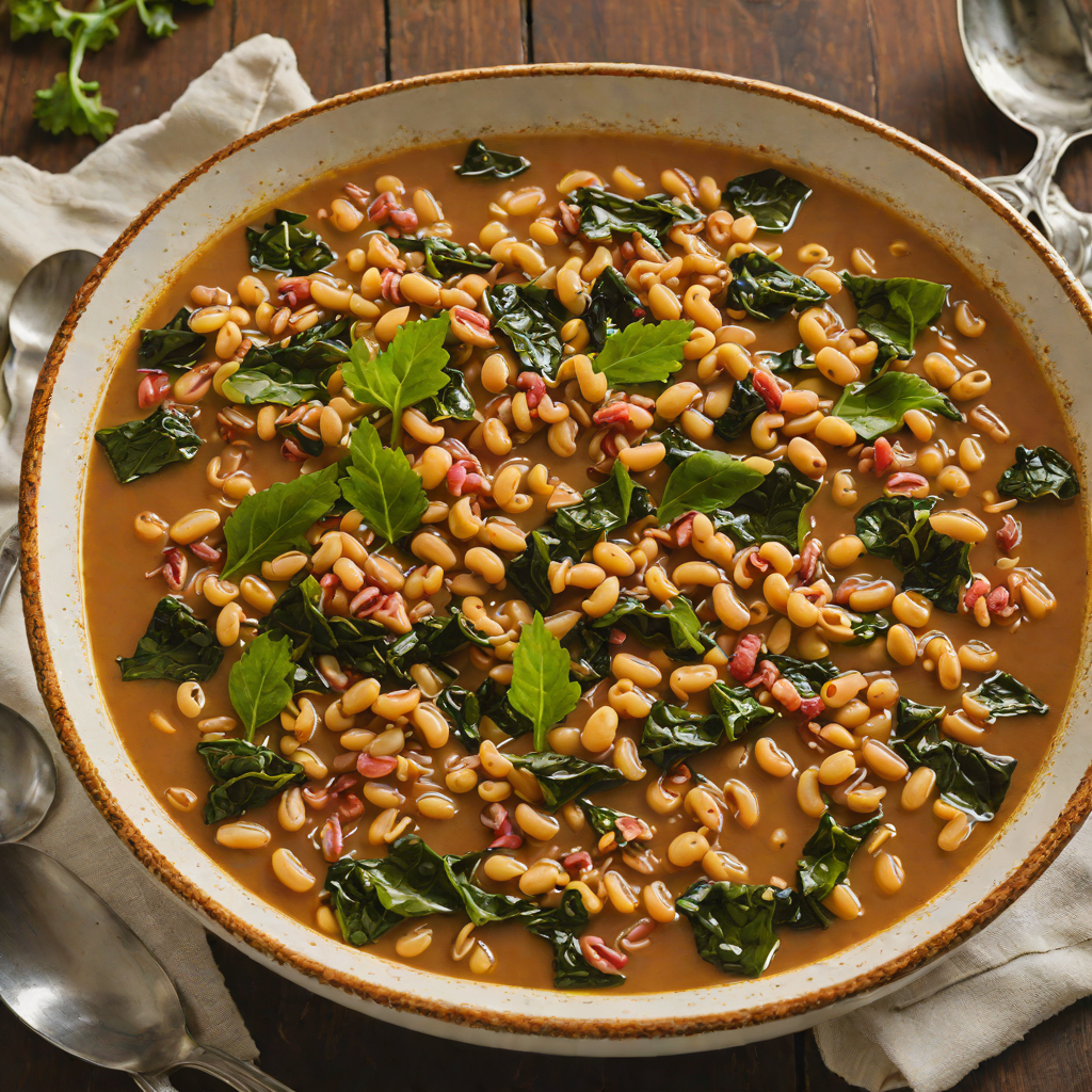 Smoky Black-Eyed Pea Stew with Collard Greens