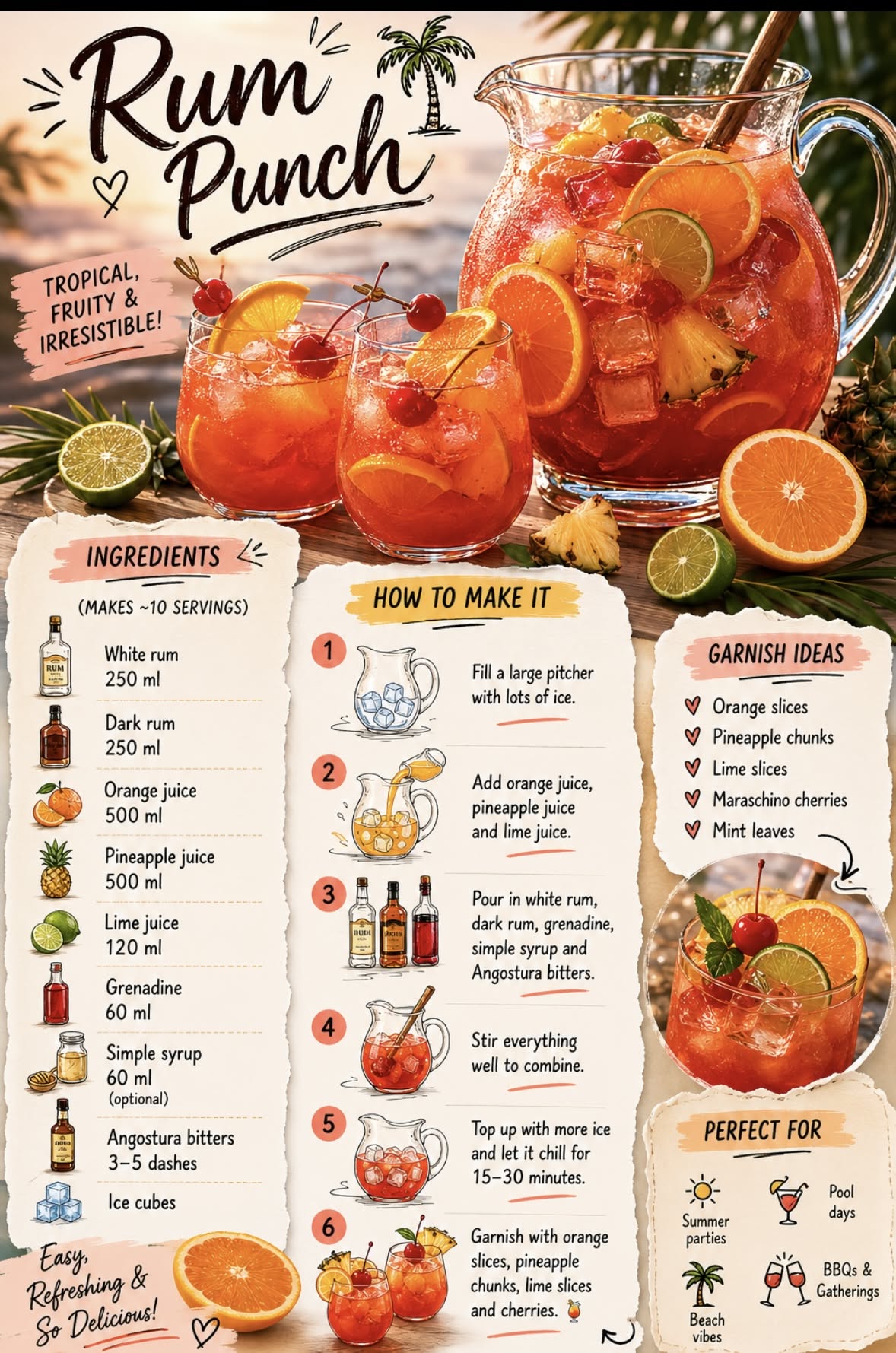Power Flow Spiced Rum Punch