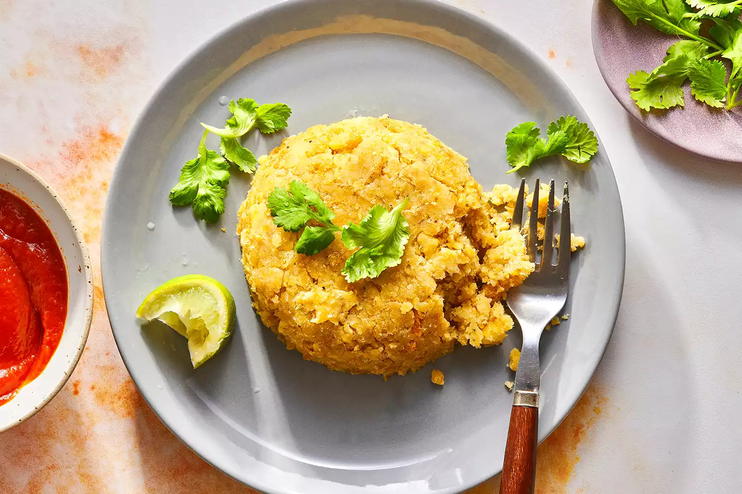Mofongo de Plátano Verde con Pollo Asado