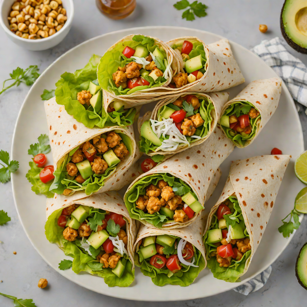 Air Fryer Crispy Chickpea and Avocado Salad Wraps