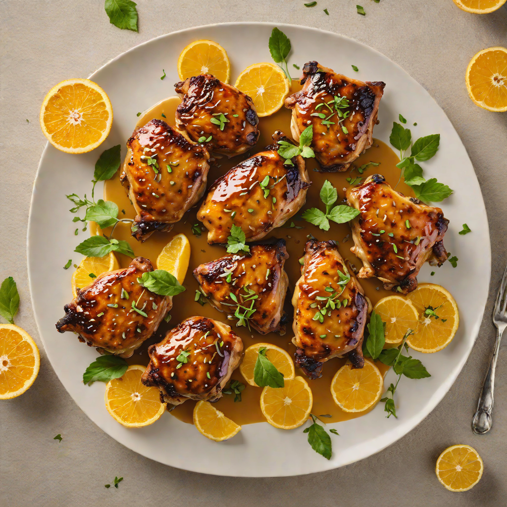 Spice-Rubbed Chicken Thighs with Sweet Citrus Glaze