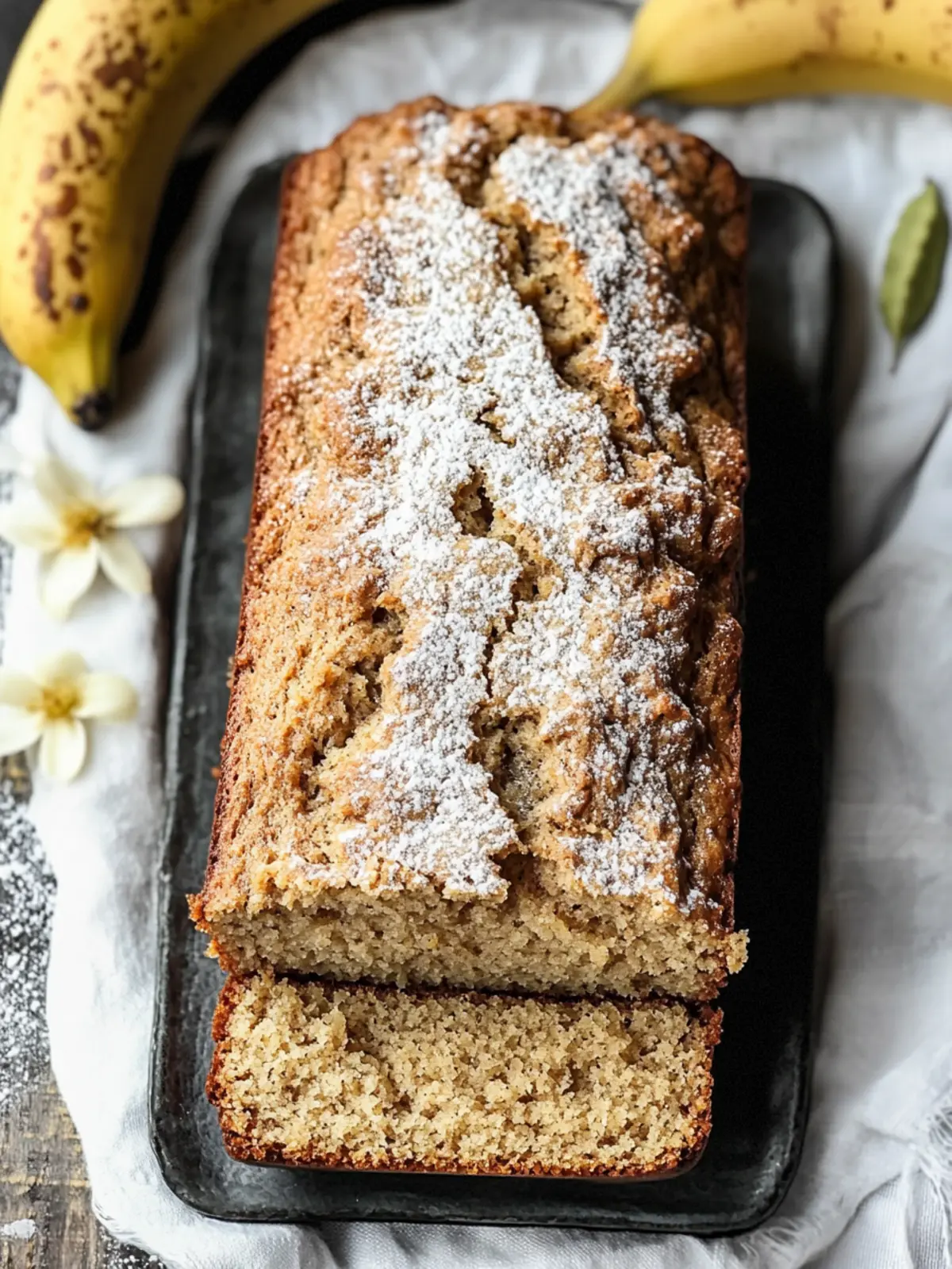 Cardamom-Spiced Banana Bread with Yogurt Glaze