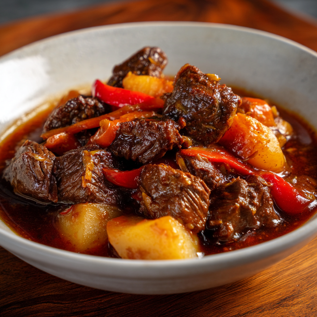 Beef Mechado Braised with Tomato and Soy Sauce