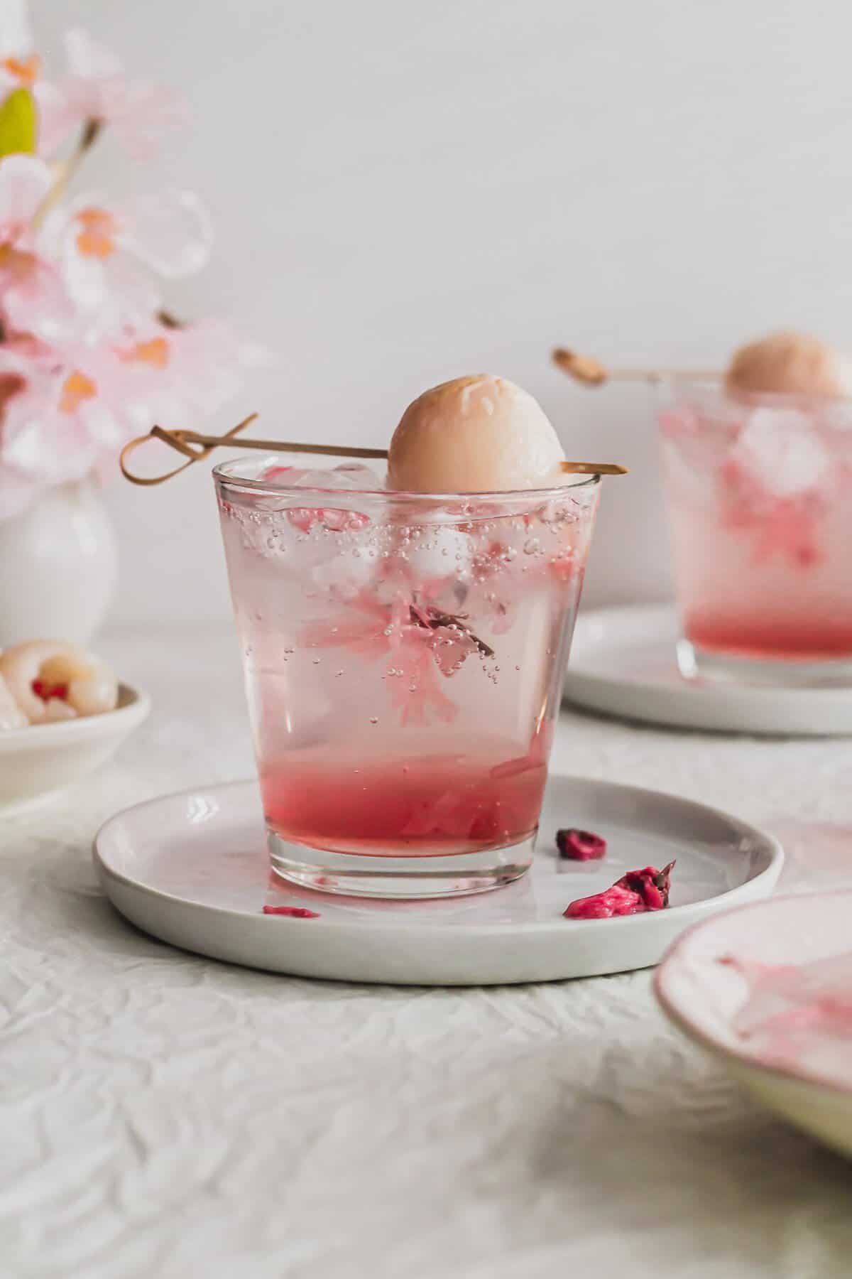 Effervescent Sakura Gin Fizz