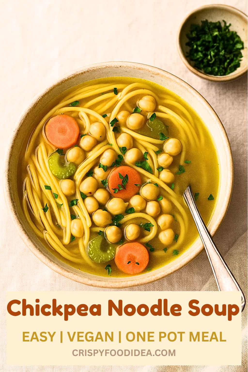 Spinach and Chickpea Noodle Soup for Picky Eaters