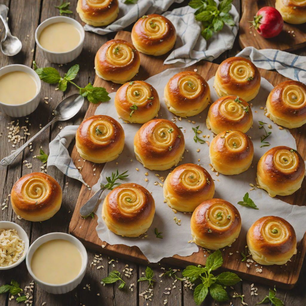 Vanilla Bean Pastry Cream Brioche Rolls