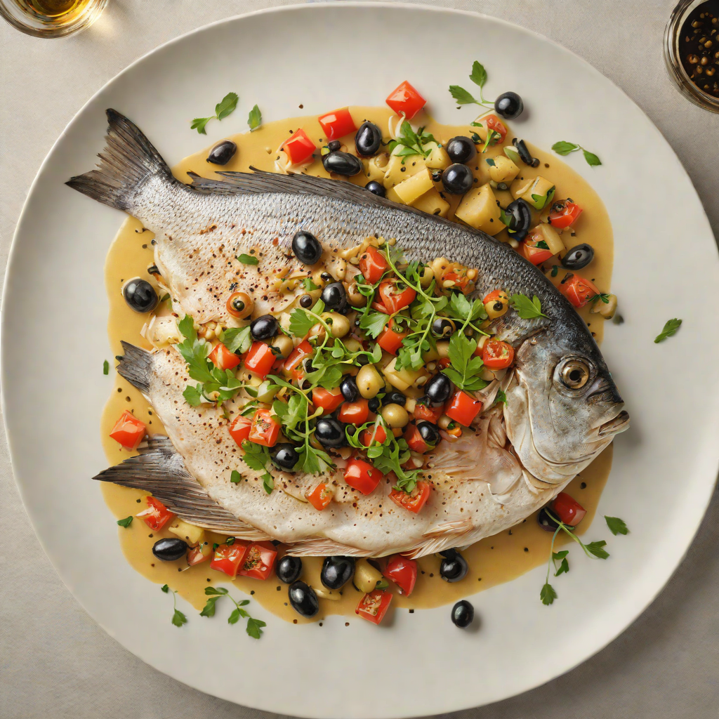 Pan-Seared Sea Bream with Olive and Caper Salsa
