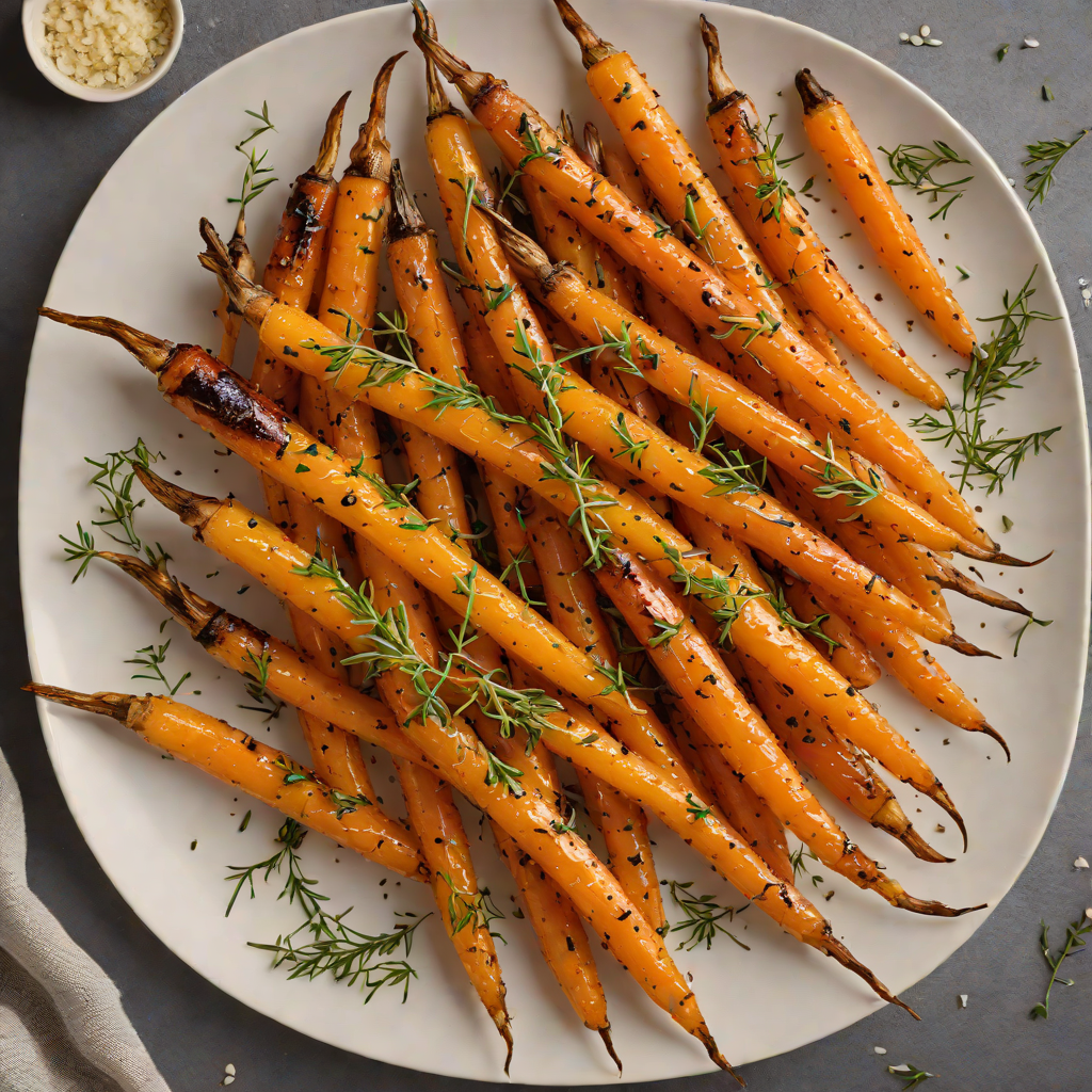Maple-Glazed Roasted Carrots with Thyme and Sea Salt
