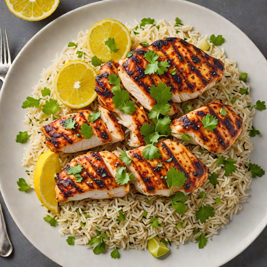 Grilled Citrus-Chipotle Chicken with Cilantro-Lime Rice
