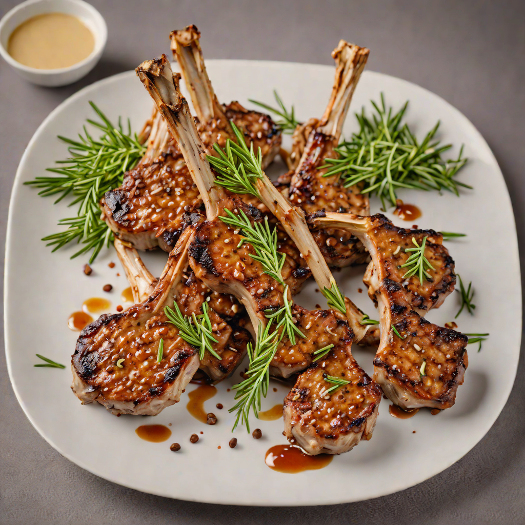 Grilled Antarctic Lamb Chops with Rosemary and Garlic