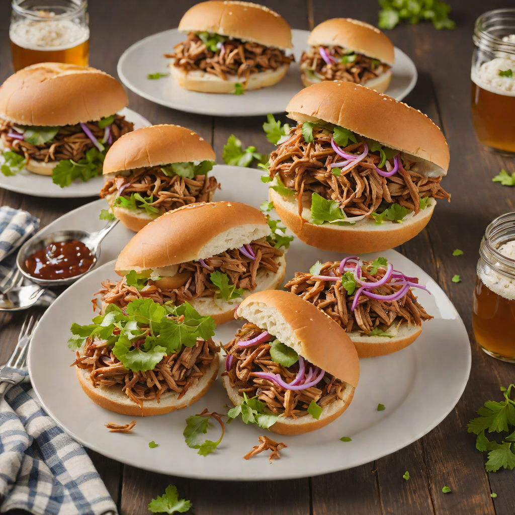 Craft Beer-Braised Pulled Pork Sandwiches