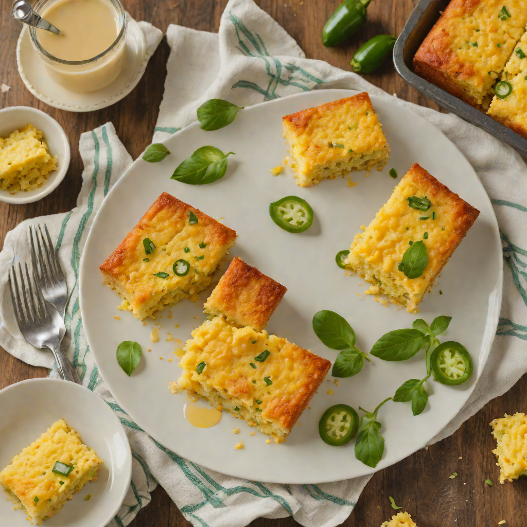 Sheet Pan Jalapeño Cheddar Cornbread with Honey Butter
