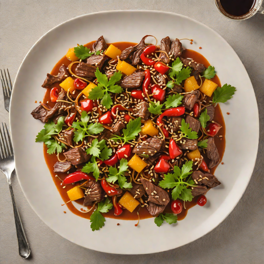 Kangaroo Stir-Fry with Wattleseed and Quandong Sauce