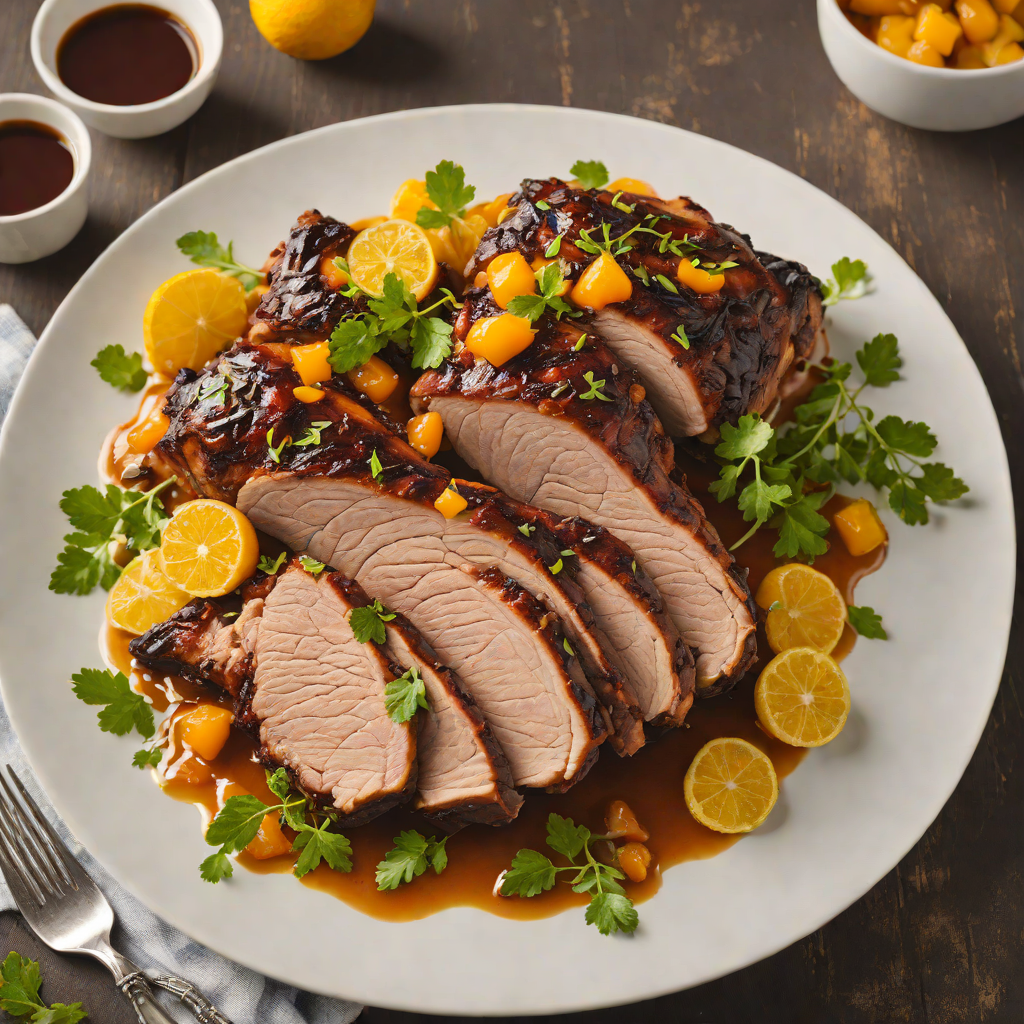 Slow-Roasted Pork Shoulder with Caribbean Citrus Glaze