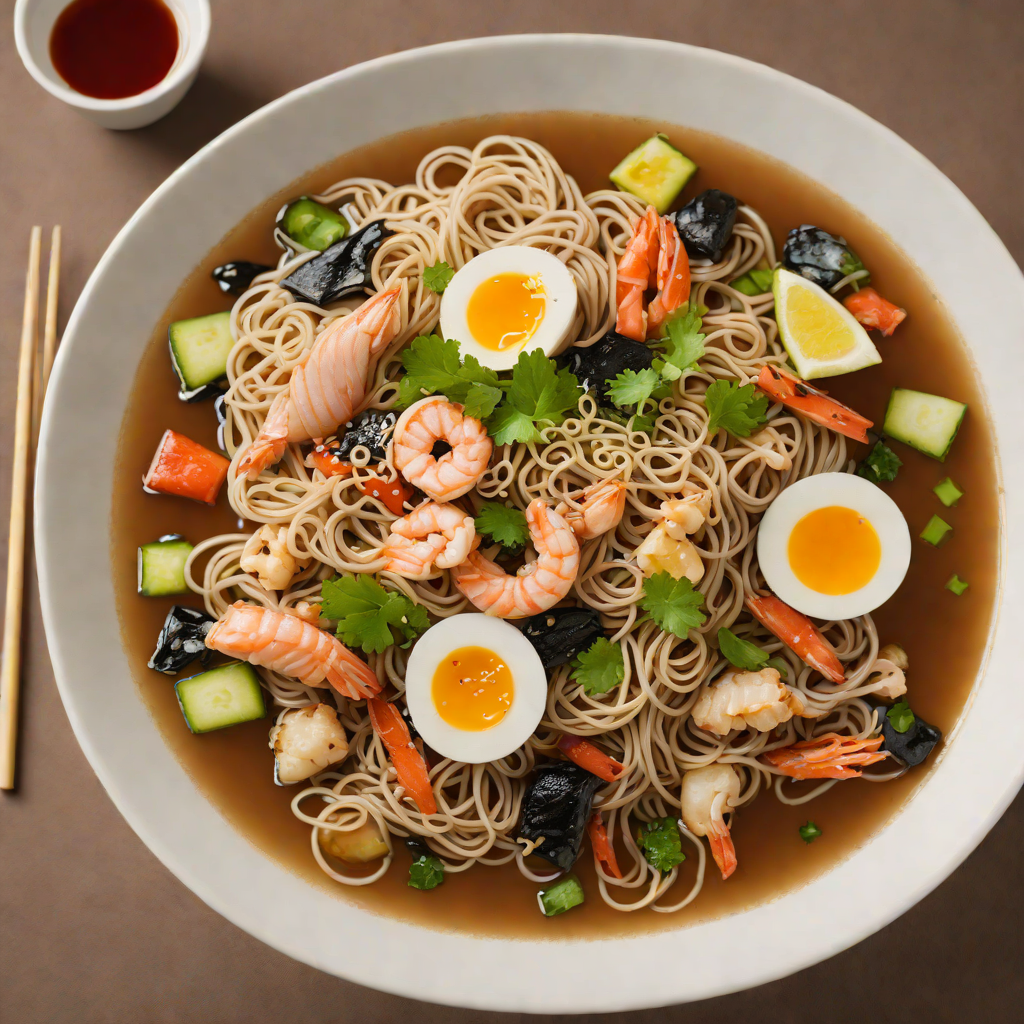 Seafood Soba Noodle Soup with Okinawan Broth