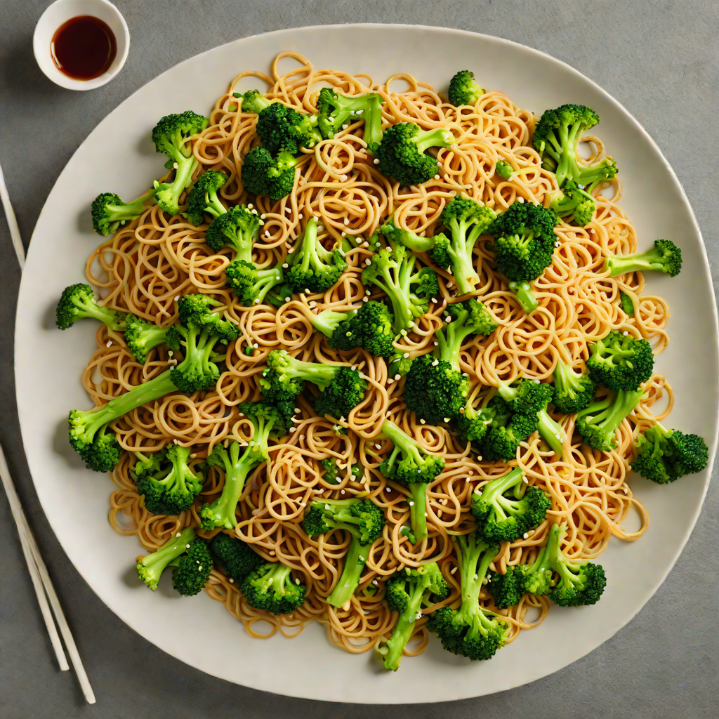 Stir-Fried Sesame Garlic Noodles with Broccoli