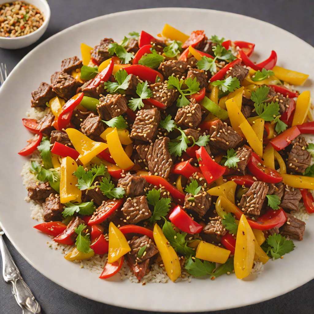 Quarter-Hour Spiced Beef Stir Fry with Bell Peppers