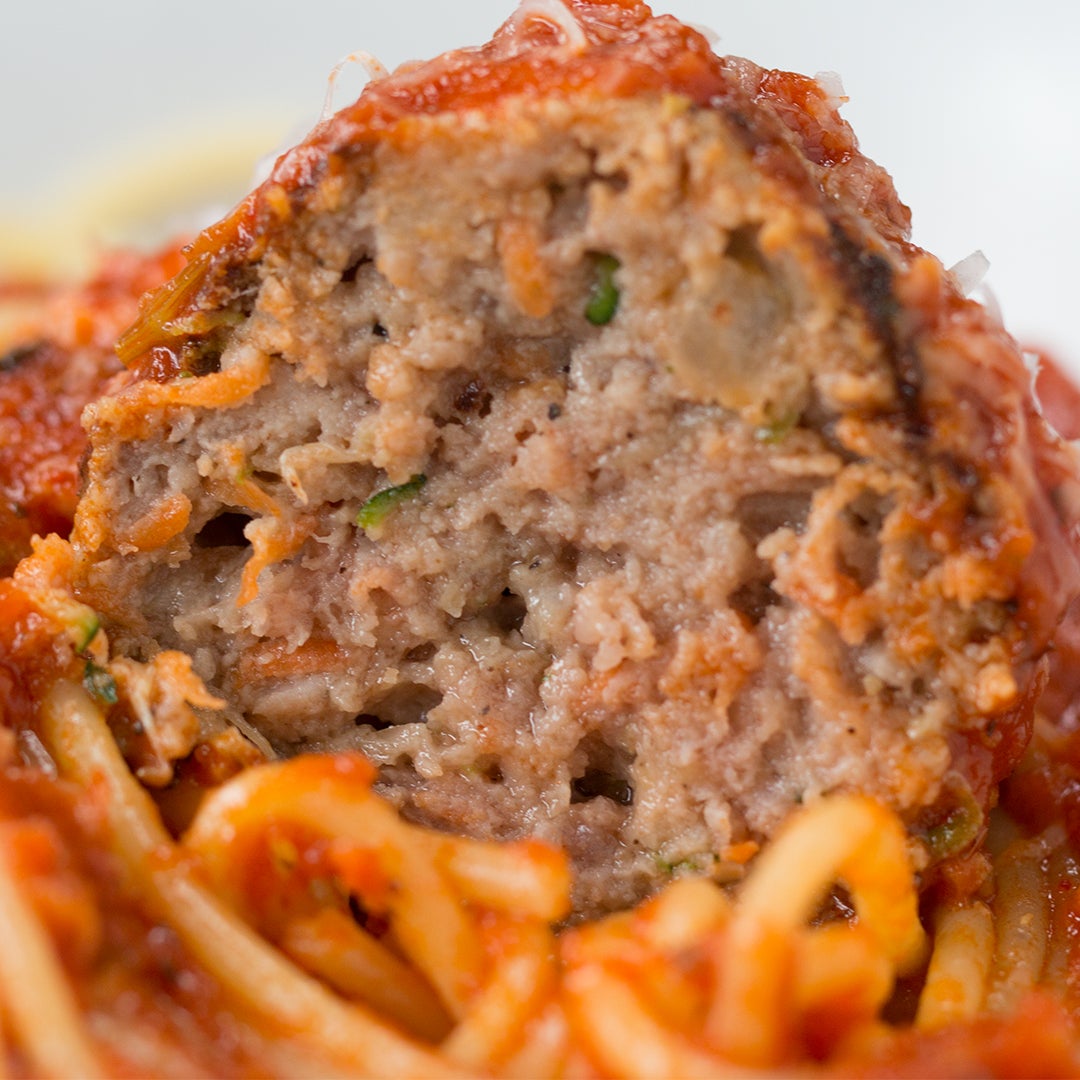 Carrot-Infused Pasta with Hidden Veggie Meatballs
