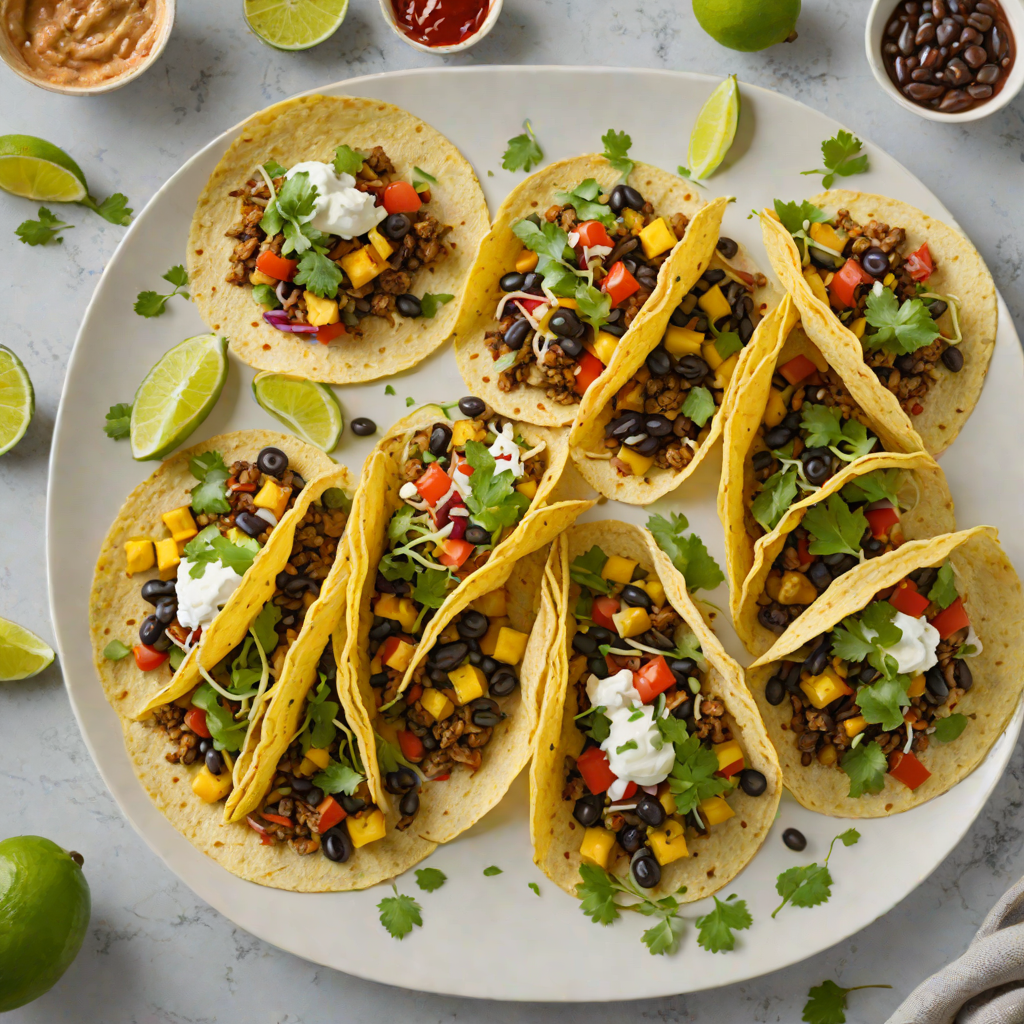 Caribbean-Spiced Plantain and Black Bean Tacos